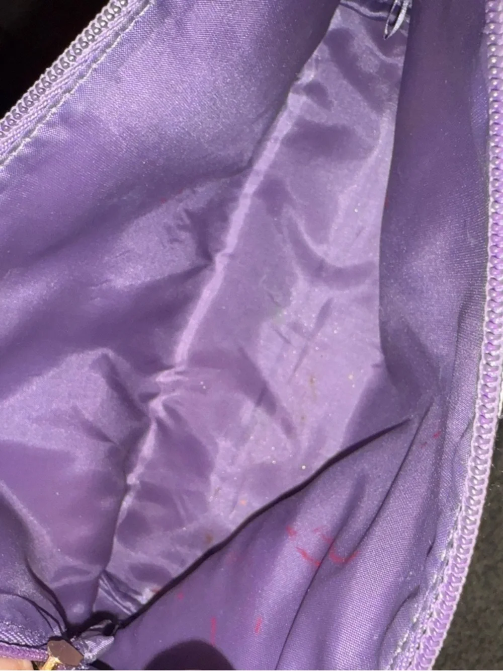 Estee Lauder Cream and Purple Snake-Print Makeup Pouch
